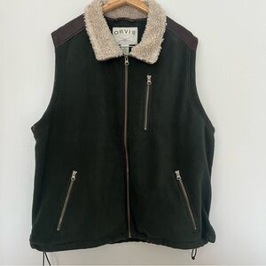 Orvis men’s faux Sherpa zip up vest XL
